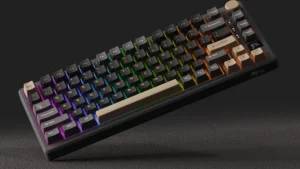 RKM75-PHANTOM-BROWN ROYAL KLUDGE RKM75 81KEYS / BROWN SWITCH / PHANTOM RGB ( 3C ) W-W-B KEYBOARD RK ROYAL KLUDGE M75 Wireless Mechanical Keyboard 2.4Ghz/BT5.1/USB-C Gaming Keyboard 75% Layout 81 Keys Gasket Mount with OLED Display & Knob RGB Backlight Hot-Swappable BROWN SWITCH – PHANTOM 