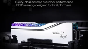 F5-7200J3445G16GX2-T G.SKILL Trident Z5 Royal Series (Intel XMP 3.0) DDR5 RAM 32GB (2x16GB) 7200MT/s CL34-45-45-115 1.40V Desktop Computer Memory UDIMM - Silver (F5-7200J3445G16GX2-TR5S)