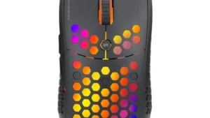 Marvo SunSpot S1 Pro RGB Black Gaming Mouse With 12000 DPI, Pixart 3327 Sensor, 6 Programmable Buttons, RGB Lighting, Lightweight Honeycomb Shell & 1.6m Ultra-Weave Cable