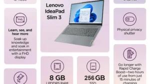 82XB008LUS IdeaPad Slim Core i3-N305 8GB RAM Windows 11  Lenovo IdeaPad Slim 3 15IAN8 Intel® Core™ i3-N305