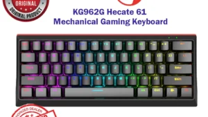 MARVO KG962G Hecate 61-Key Mechanical Gaming Keyboard | Blue Switches | Full Anti-Ghosting | Detachable USB Type-C Cable | Rainbow Backlight | Durable Double-Shot Keycaps