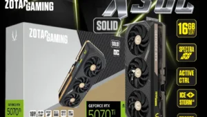 ZT-B50710J-10P GeForce RTX 5070 Ti SOLID OC 16GB GDDR7 ZOTAC GAMING GeForce RTX 5070 Ti SOLID CORE OC