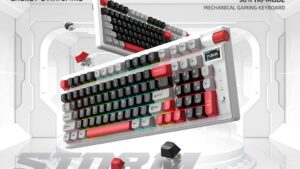 MARVO MONKA KG991W Wireless Mechanical RGB Keyboard | 97 Keys, Jixian Blue Switch, Rainbow Backlight, Media Key, ABS Plastic Construction, USB-C, 50M Presses, 965g