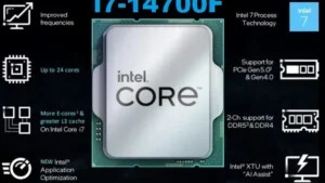 I7-14700F-USED CPU Intel Core i7-14700F 14th Gen CPU Intel Core i7-14700F - Core i7 14th Gen Raptor Lake 20-Core (8P+12E) 28 threads