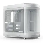 ASIAHORSE Perseus Mid Tower ATX Case – Dual-Chamber Design, Panoramic Curved Glass, Type-C I/O, 360mm Water Cooling Support, 9 Fan Slots, Robust SPCC Steel Frame, White - Image 3