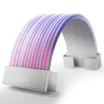 ASIAHORSE Aurora Pro 108 LED 24-Pin RGB Cable Cover – Ultra-Soft Silicone, AURA Sync, Remote Control, 5V 3-Pin ARGB, Easy SATA Install, White