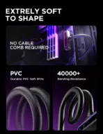 ASIAHORSE Hydrus 24-Pin ARGB PSU Extension Cable – 30cm Length, 18AWG, 12V RGB Lighting, 250W Rated Power, Premium PVC Build, for High-Performance PC Builds - Image 3