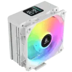 Segotep FI4 Digital White Air Cooler with 4 Copper Heat Pipes, 120mm PWM ARGB Fan, Detachable Real-Time CPU Status Display, 180W TDP Cooling for Intel LGA1700 & AMD AM5 Systems - Image 7