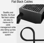 DeepCool PF650 ATX V2.4 650W PSU With 80 PLUS 230V EU Efficiency, Dual EPS, Silent 120mm Fan, Flat Black Cables, OPP/OVP/SCP Protections & 100K MTBF | BLACK  - Image 3