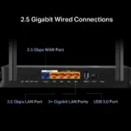 TP-Link BE3600 Archer-BE230 Dual-Band Wi-Fi 7 Router With 3.6Gbps Speeds, 5GHz/2.4GHz Bands, 2× 2.5G Ports, EasyMesh, HomeShield Security, Multi-Link Operation, 4 External Antennas - Image 3