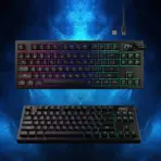 GAMDIAS Hermes M7 Hybrid TKL Mechanical Keyboard – Gamdias RED Switches, RGB Backlit, Digital Display, 2.4GHz/Bluetooth/Wired, 4000mAh Battery, PBT Keycaps, Gasket Design, Volume Knob | BLACK  - Image 10