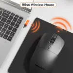 MEETION R546 Silent Wireless Mouse – 2.4GHz, 1600 DPI, 10m Range, Plug & Play, Symmetrical Design, Smart Power Saving, Lightweight, AAA Battery, Silent Clicks