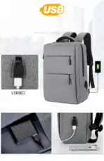 Laptop Backpack - for Tablets & Laptops up to 15.6" - Waterproof - Electronics Protection  - Scratchproof - Travel Friendly - Organized Compartments - USB Charge Port - Slim Casual Business Design - Heavy Duty - 42 x 12 x 30 cm - DENIM BLUE - Image 13