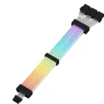 ASIAHORSE 16AWG GPU 12-Pin to 4-Pin 1-to-3 ARGB Strimer – Black | 54 LEDs Dual Module | 16AWG Silver-Plated Wires