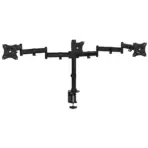 NB M053 Triple Monitor Desk Mount | Fits 17”-27” | 360° Rotation | 3 Arms | VESA 75x75 / 100x100 | Heavy Base | Tilt | Portrait Mode | Foldable Arm - Image 2