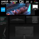 Gigabyte GS25F2 Gaming Monitor 24.5" FHD 200Hz Super Speed IPS, 1ms GTG, 120% sRGB, HDR10, OSD Sidekick, Smart OD, Crosshair, Dual HDMI, VESA Mountable , Tilt: -5° ~ +20° | BLACK - Image 4