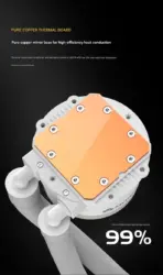 AOSOR COOLMOON AS240 240mm ARGB Liquid CPU Cooler With Diamond Fans Glowing Tubes Pure Copper Base PWM Control And Intel AMD Socket Support | WHITE ~ AOSOR AS240-X - Image 13