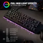 Attack Shark X68 HE Black Contour Line Magnetic Gaming Keyboard – 60% Layout, 0.01mm Rapid Trigger, 8000Hz Polling, Adjustable Hall Switches, RGB, USB-C, PBT Keycaps - Image 3