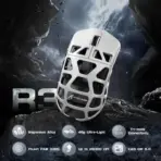 ATTACK SHARK R3 White Wireless Gaming Mouse – 46g, PAW3395 26K DPI, 8000Hz Polling, Tri-Mode BT/2.4G/Wired, Kailh GM 8.0, Lightweight CNC Magnesium Shell