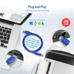 USB 3.0 Printer/Device Cable, 3 meters , Blue, Type A to Type B Male, SuperSpeed 5Gbps, Sync-N-Go, High Power Output, Gold-Plated Connectors, Universal Compatibility - Image 3