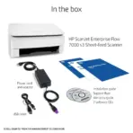 HP ScanJet Enterprise Flow 7000 s3 L2757A Sheet-Feed Scanner, 75ppm 150ipm Duplex, 80-Sheet ADF, 600dpi, OCR, TWAIN ISIS, USB 3.0, 7,500 Page Duty Cycle | WHITE - Image 7
