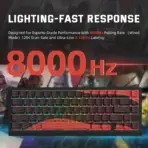 Attack Shark X68 Pro HE Mechanical Keyboard – 68 Keys, Magnetic Switches, Tri-Mode, Rapid Trigger 0.01mm, 8K Polling, Hot-Swap, RGB Backlight, 5000mAh,  Black & Red Contour - Image 4