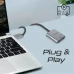 PROMATE 4K@60Hz HDMI® Splitter Cable with Dual Ports, USB-C Input, 1m Cable Length, for High-Definition Simultaneous Display on Two Screens | MEDIASPLIT-H2 - Image 3