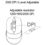 A4TECH FG10 2.4G Wireless Mouse With 2000 DPI, Nano USB Receiver, Power Saving, 10-15M Range, 5M Click Lifecycle, Windows 10/11 Compatible | BLACK GREY - Image 7