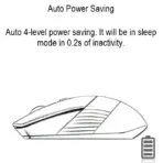 A4TECH FG10 2.4G Wireless Mouse With 2000 DPI, Nano USB Receiver, Power Saving, 10-15M Range, 5M Click Lifecycle, Windows 10/11 Compatible | BLACK GREY - Image 5