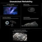 ASUS Dual GeForce RTX 5070 12GB GDDR7 OC Edition Graphics Card With Axial-Tech Dual Fans, NVIDIA Blackwell Architecture, DLSS 4, Dual BIOS Modes, 2572MHz OC Mode, 6144 CUDA Cores, 988 TOPS AI Power, 2.53-Slot Compact Design  | DUAL-RTX5070-O12G - Image 4