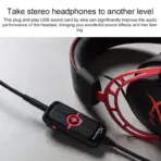 HyperX Cloud II 7.1 Surround Sound USB Audio Card With DSP, Mic Noise Cancellation, Audio Control Box, Braided Cable, Plug N Play For PC And PS4 | Black - Image 7