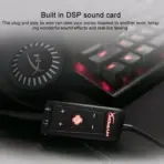 HyperX Cloud II 7.1 Surround Sound USB Audio Card With DSP, Mic Noise Cancellation, Audio Control Box, Braided Cable, Plug N Play For PC And PS4 | Black - Image 3