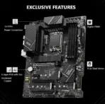 MSI PRO Z790-P II ATX Motherboard With Intel Z790 Chipset, LGA 1700 Support, 4 DIMMs DDR5 7200+MHz OC, PCIe 5.0, 4x M.2 Gen4, 2.5G LAN, USB 20Gbps , for Intel® Core™ 14th/ 13th/ 12th Gen Processors - Image 2