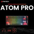 Fantech MK917 ATOM PRO79 Tri-Mode Wireless Mechanical Gaming Keyboard – Wireless & Wired, 79 Keys, Hot-Swappable, RGB, Smart Display, Rotary Knob , Built-in Battery, RED SWITCH | BLACK  - Image 2