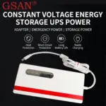 GSAN 90W Portable UPS Backup Power Supply 12V 7500mA With Zero-Delay Switching, LED Battery Display, Dual Output, Silent Operation, CE FCC Certified