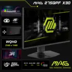 MSI MAG 275QPF X30 27-Inch Rapid IPS WQHD 2560X1440 Gaming Monitor 300Hz Refresh 0.5ms GtG DisplayHDR 400 Adaptive-Sync AI Vision 95% DCI-P3 Ergonomic Arsenal Design | 3 MONTHS WARRANTY - Image 2