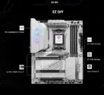 MSI MPG X870E EDGE TI WiFi White ATX Motherboard – AMD Ryzen 9000 / 8000 / 7000 Series Support | DDR5 8400+ MHz | Wi-Fi 7 & 5G LAN | PCIe 5.0 | USB4 | 14+2+1 Power Design | Frozr Cooling & Mystic Light - Image 4