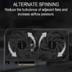Gigabyte GeForce RTX 5060 WINDFORCE OC 8G GPU With 2512MHz Boost Clock, 3840 CUDA Cores, 8GB GDDR7 128-Bit Memory, Blackwell with DLSS 4 & Reflex 2, PCIe 5.0, Hawk Fans, Ray Tracing, DisplayPort 2.1 | 1 YEAR WARRANTY - Image 5