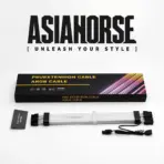 ASIAHORSE 18AWG GPU ARGB Extension Cable – Dual 8-Pin PCIe Strimer, 300mm, 54 LEDs, 5V 3-Pin Sync, Silicone + Sleeved Design, AURA Sync Compatible – Black - Image 7