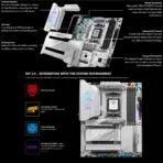 MSI MPG X870E EDGE TI WiFi White ATX Motherboard – AMD Ryzen 9000 / 8000 / 7000 Series Support | DDR5 8400+ MHz | Wi-Fi 7 & 5G LAN | PCIe 5.0 | USB4 | 14+2+1 Power Design | Frozr Cooling & Mystic Light - Image 6