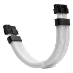 ASIAHORSE 18AWG GPU ARGB Extension Cable – Dual 8-Pin PCIe Strimer, 300mm, 54 LEDs, 5V 3-Pin Sync, Silicone + Sleeved Design, AURA Sync Compatible – Black - Image 3