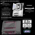 MSI MPG X870E EDGE TI WiFi White ATX Motherboard – AMD Ryzen 9000 / 8000 / 7000 Series Support | DDR5 8400+ MHz | Wi-Fi 7 & 5G LAN | PCIe 5.0 | USB4 | 14+2+1 Power Design | Frozr Cooling & Mystic Light - Image 5