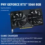 PNY GeForce RTX™ 5060 8GB Dual Fan Graphics Card With NVIDIA Blackwell, DLSS 4, 3840 CUDA Cores, GDDR7 8GB, PCIe Gen 5, 4K/8K Multi-Screen, NVIDIA Studio & Reflex - Image 2