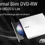 ASUS Portable 8X DVD Burner | SDRW-08D2S-U LITE | with M-DISC support for lifetime data backup | Compatible for Windows and Mac OS | WHITE