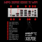 MSI MPG X870E EDGE TI WiFi White ATX Motherboard – AMD Ryzen 9000 / 8000 / 7000 Series Support | DDR5 8400+ MHz | Wi-Fi 7 & 5G LAN | PCIe 5.0 | USB4 | 14+2+1 Power Design | Frozr Cooling & Mystic Light - Image 7