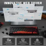 Attack Shark X68 Pro HE Mechanical Keyboard – 68 Keys, Magnetic Switches, Tri-Mode, Rapid Trigger 0.01mm, 8K Polling, Hot-Swap, RGB Backlight, 5000mAh,  Black & Red Contour - Image 9
