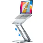 Ergonomic Laptop Stand for Desk - Stable Metal Stand , Extended Adjustable Hight | Standing Desk Laptop Riser | Tilt Angle Adjustable | Silver