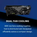 PNY GeForce RTX 5060 Ti 16GB GDDR7 OC Dual Fan GPU With NVIDIA Blackwell, DLSS 4, PCIe 5.0, 4608 CUDA® Cores, 2692 MHz Boost,  4K 480Hz / 8K 165Hz Support , STEALTH MODE - Image 3