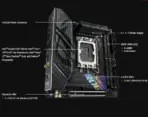 ASUS ROG Strix B760-I Gaming WiFi Mini-ITX Motherboard, Intel B760 LGA1700, 2x DDR5-7600 OC, PCIe 5.0, Dual M.2, WiFi 6E, 2.5GbE, USB-C 20Gbps, SupremeFX Audio, Aura Sync RGB, For 14th -13th - 12th Gen | REFURB - Image 5
