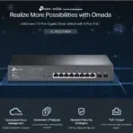 TP-Link JetStream 10-Port Gigabit Smart Switch With 8 PoE+ Ports, 150W Power Budget, 2 SFP Slots, Omada SDN Integration, Cloud Management, Advanced Security Features, and Zero-Touch Provisioning | TL-SG2210MP